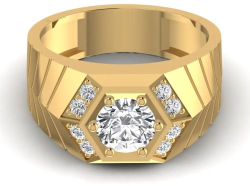 High End 1.25CT Solitaire Men's Diamond Ring