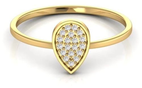 Cluster Diamond Light Weight Pear Ring
