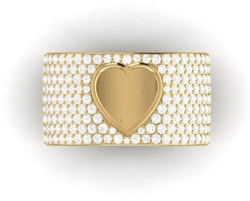 Natural Round Heart Shape Center Wedding Diamond Ring