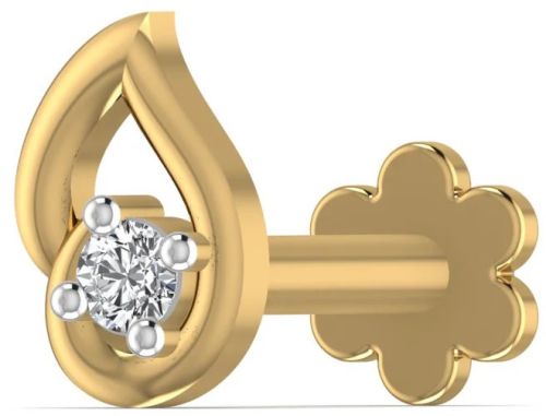 Single Natural Ladies Diamond Nose Pin Casual Wear