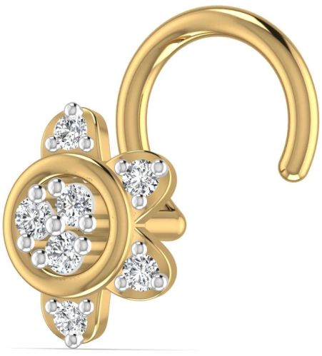High End Stunning Round Ladies Diamond Nose Pin