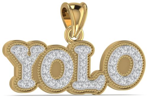 'yolo' Personalized Designer Hip-Hop Diamond Pendant