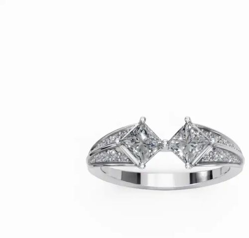 Women Twin Eternal Nebula Light Designer Diamond Ring