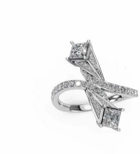 Women Twin Star Nebula Designer Diamond Ring