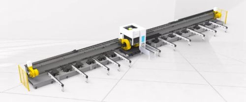 Four Chuck Suspension Automatic Loading Tube Laser Cutting Machine ST4