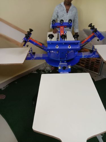 4 Color 4 Station Butterfly Screen Printing Machine