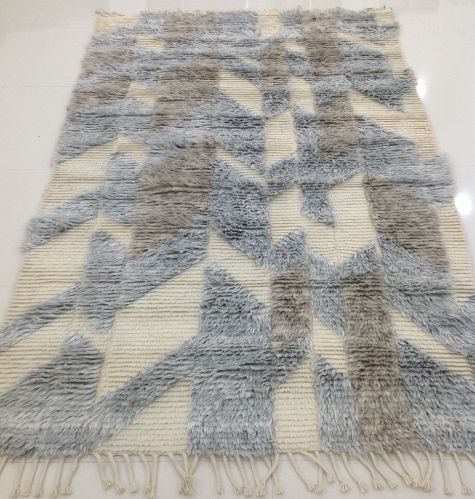 DSH-18-20 Multicolor Semi Worsted New Zealand Wool Rug