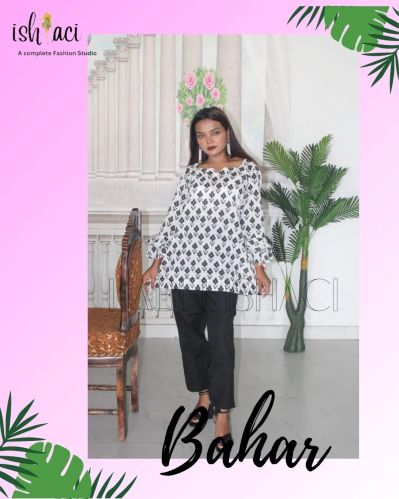 Cotton Women Black & White Co-ord Set