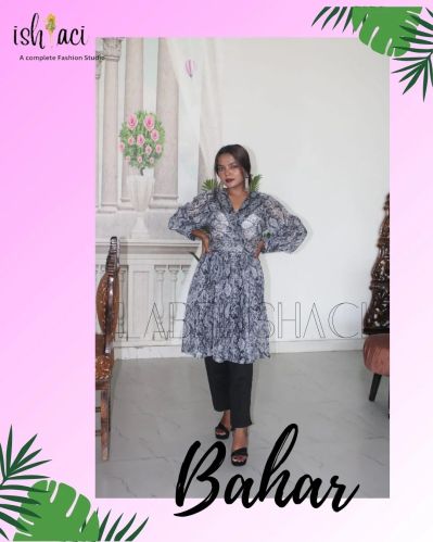 Women Black Georget Co Ord Set