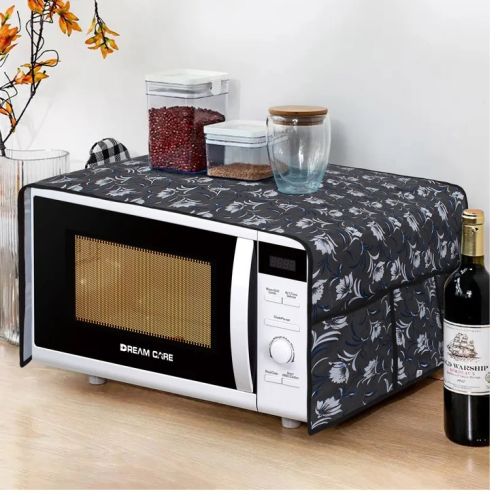 Microwave Oven Top Cover With Side Pockets
