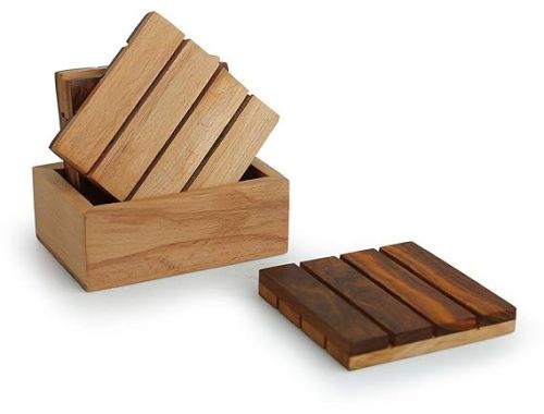 Natural Wood Non Polished Coffee Set 500ml, 700ml, 900ml