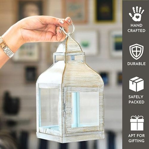 Crystal Vintage Metal Candle Lanterns for Door, Window Use
