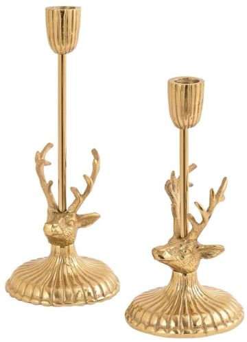 Polished Metal Dear Candle Stand, Color : Gold 4.6.8 Size