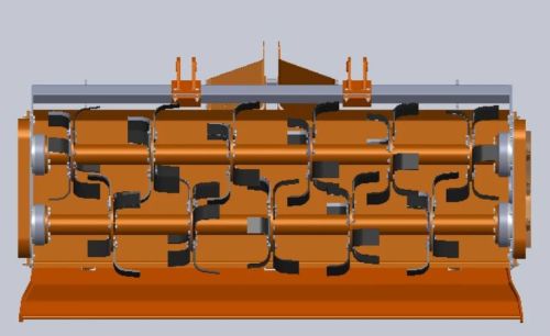 Semi Automatic Dual Shaft Rotavator, Color : Yellow