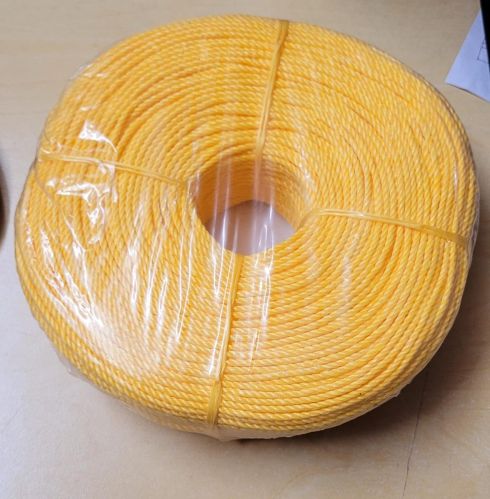 Sea Gold Plain Double Twist 3mm Yellow Polypropylene Rope