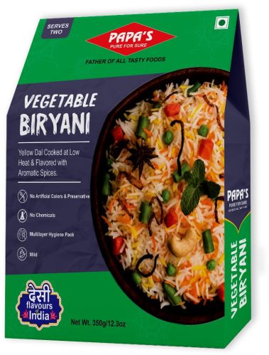Ready To Eat Vegetable Biryani, Certification : Fassi Certified
