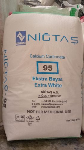 Calcite - Nigtas 95 Powder, Color : White For Paints, Paper Coating