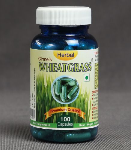 Wheatgrass Capsules, Color : Green, Speciality : Safe Packing