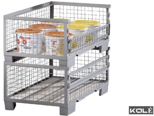 Collapsible Stackable Bin Container for Efficient Storage Logistics