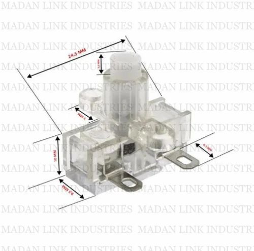 MLI Plastic CUSTOM Aeroplane Switch Push Button, Color : White