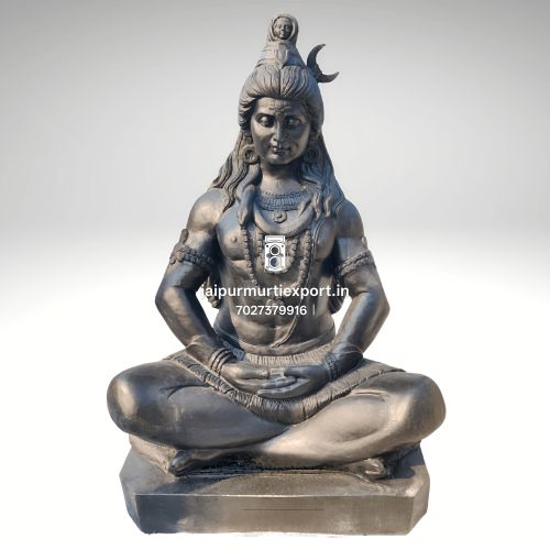 Marble Black Stone Mahadev Statue