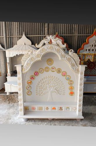Polished Marble Stone Temple, Color : Multicoloured, White, Golden