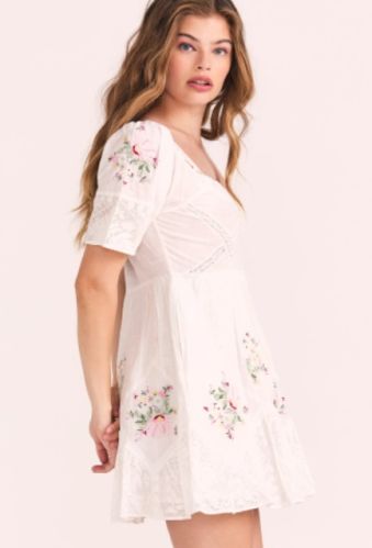 100% Cotton Embroidery Top, Color : White