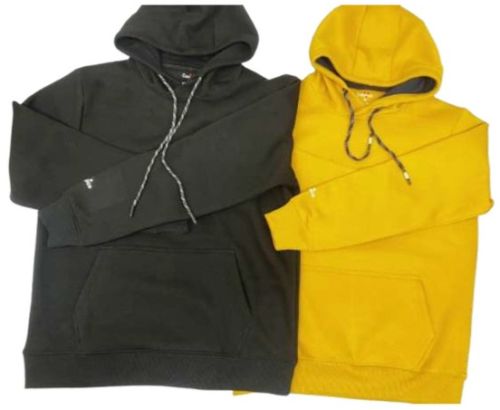 Solid 100% Cotton Knit Full Sleeves Hoodie for Casual Wear