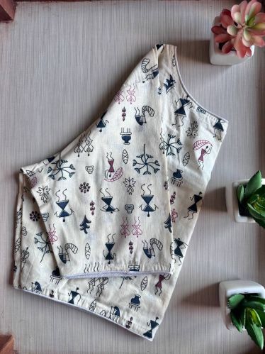 Printed Cotton Readymade Blouses All Sizes Party Wear