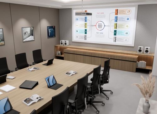 Polished Wood Rectangular Conference Table Standard