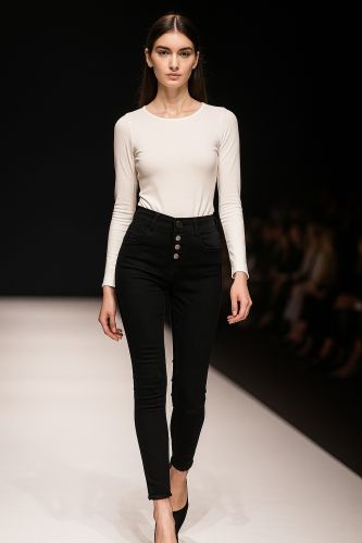 Denim Cotton By Cotton Ladies Skinny Fit Jeans, Color : Black