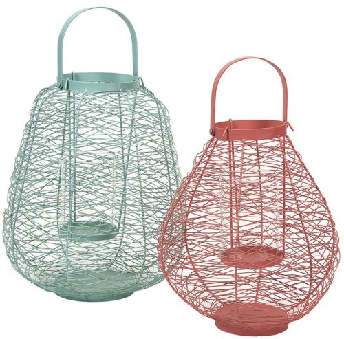 Iron Bohemian Wire Mesh Lantern Set for Lighting, Decoration