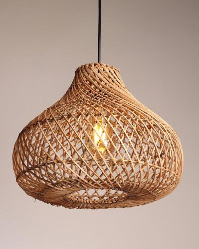 Handmade Rattan Pendant Light, Design : Natural Woven Design