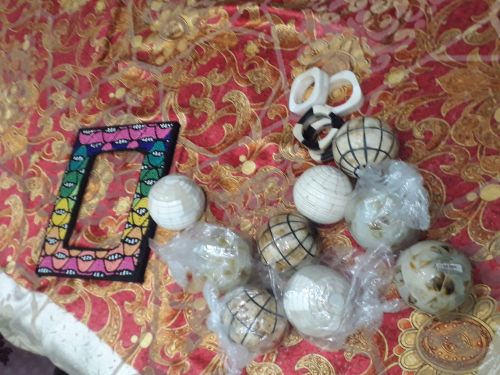 Fabric Body Plain Rectangular Wooden Handle Bag, Color : Varies