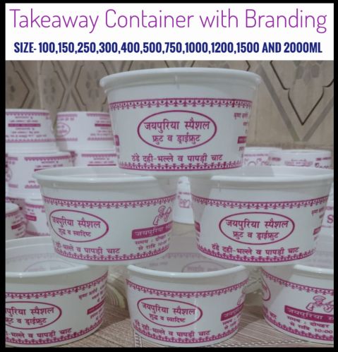 Printed 500ml Round Plastic Food Container