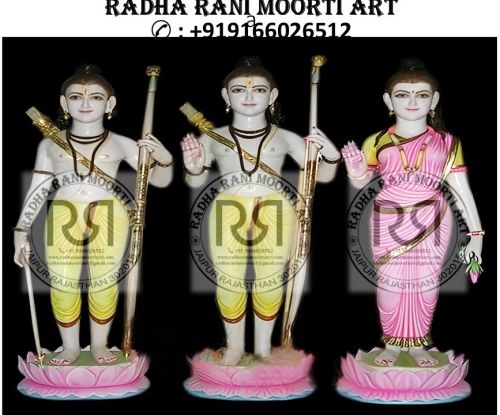 Carved Marble Iskon Pattern RAM Darbar Moorti Multisizes