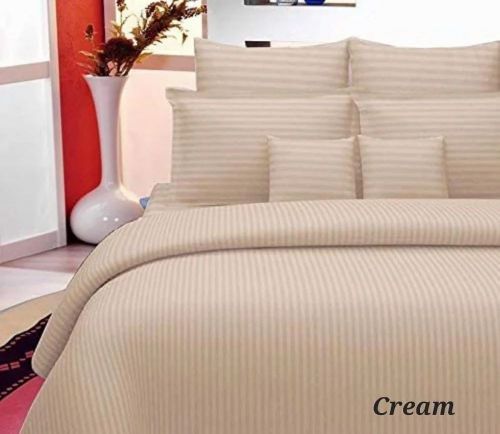 Polycotton Satin Stripe King Size Bed Sheet