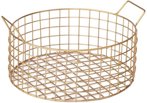 Iron Kitchen Basket, Shape : Round, Technics : Hand Made for Home