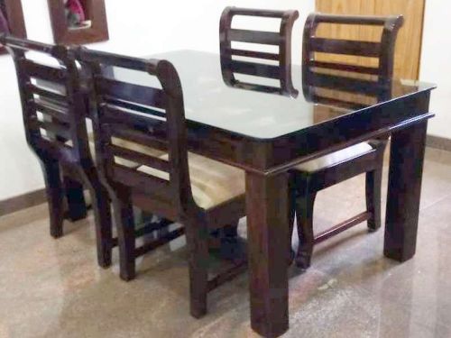 Wooden 4 Seater Designer Dining Table Set