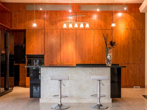 Rosewood Wooden Kitchen Cabinet