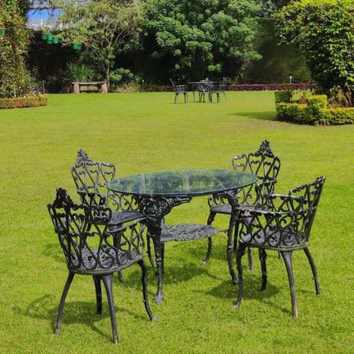 Cast Iron Garden Chair Table Set Standard