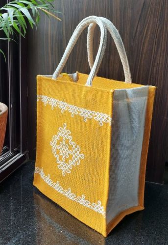 Fancy Gift Jute Bag, Color : Multicolor Standard Size
