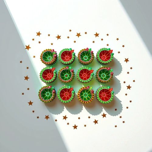 Diwali Decoration Clay Diya Pack OF 12