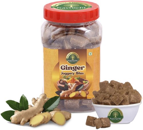 500gm Ginger Jaggery Cubes, Packaging Type : Plastic Jar