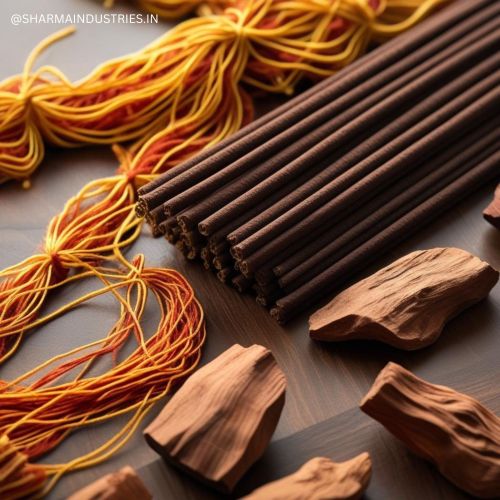 Kesar Chandan Incense Stick (Coloured), Packaging Type : Brown