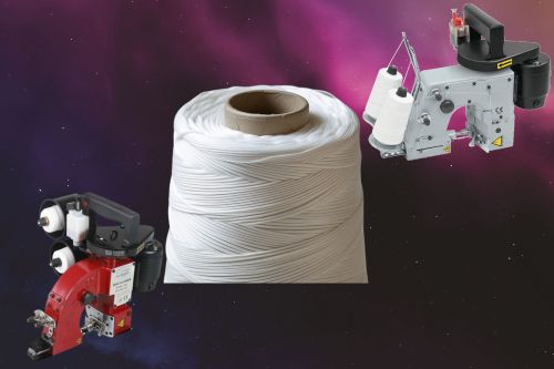 Plain 4/10 Polyester Bag Closing Thread, Color : White