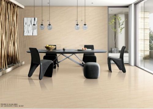 Acacia Biege Glossy Vitrified Tiles 600x1200 Mm for Floor Wall