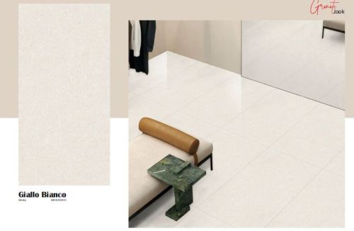 Ceramic Granite Giallo Bianco Glossy Vitrified Tiles 600x1200 Mm