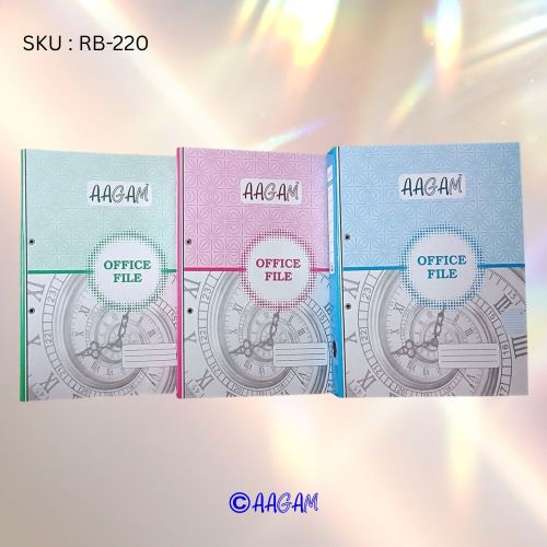 Aagam Paper Board Ring Binder, Color : Blue, Brown, Green FC, A4