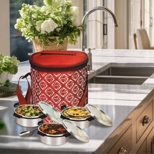 Polished Steel Veriation Stand Lunch Box for Food Packing